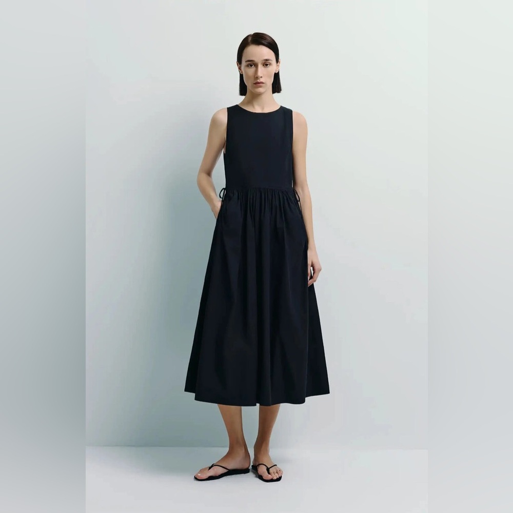 NWT Rue Sophie Tours Gathered Pocket Dress Black XS